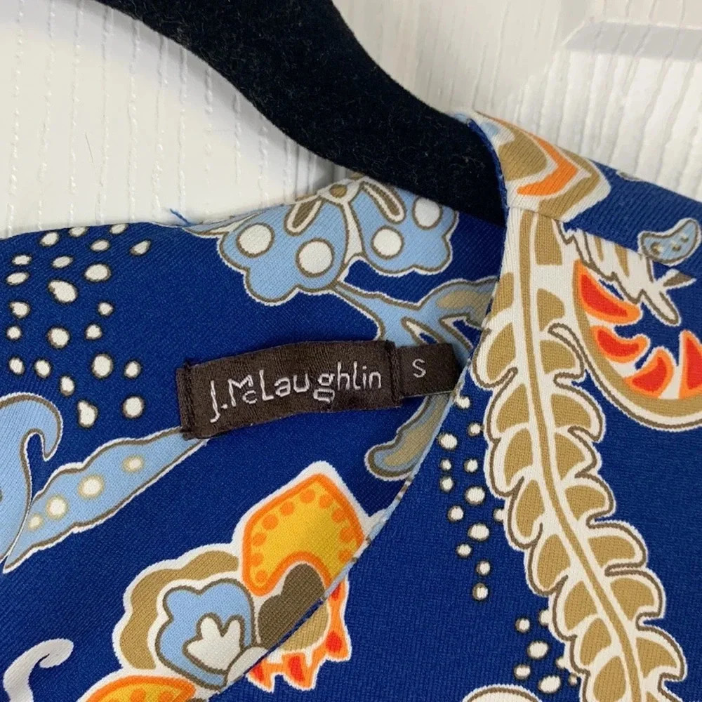 J. McLaughlin Navy Blue Floral Print Dress - Picture 5 of 8